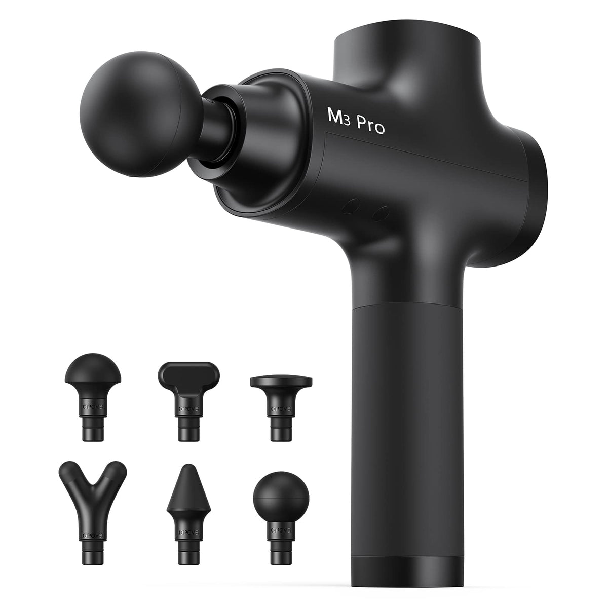 Opove M3 Pro 2 massage gun front view for easy home recovery.