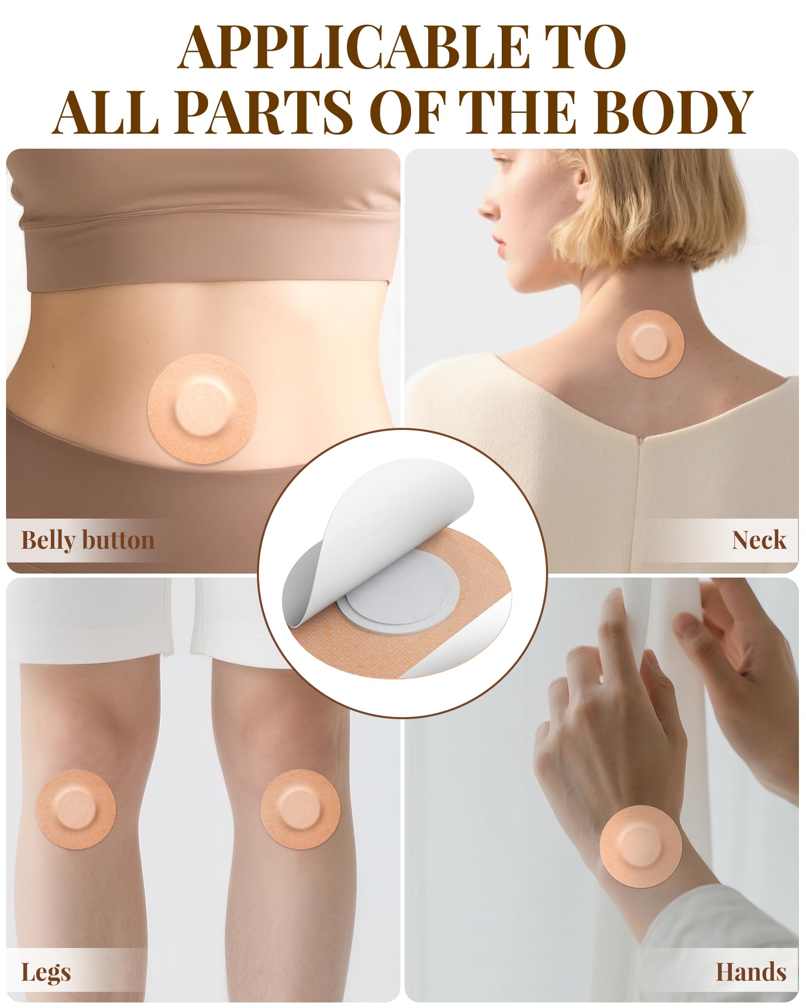 OPOX castor oil patches hypoallergenic adhesive for sensitive skin.