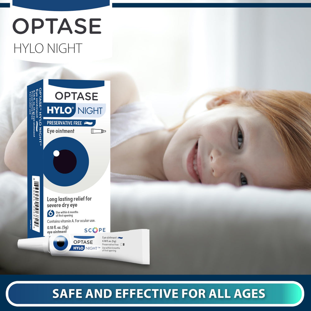 Optase branding on packaging reinforces trusted night eye care.