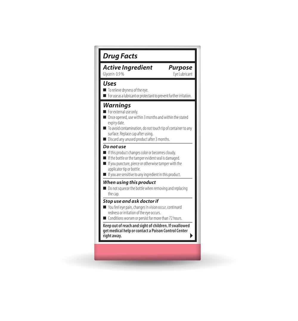 Optase MGD bottle open dispensing smooth, non-blurring hydration for sensitive eyes