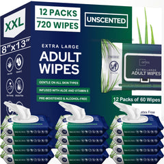 OPTEEL adult wipes extra-large 8x13 inch for comprehensive cleansing and comfort.