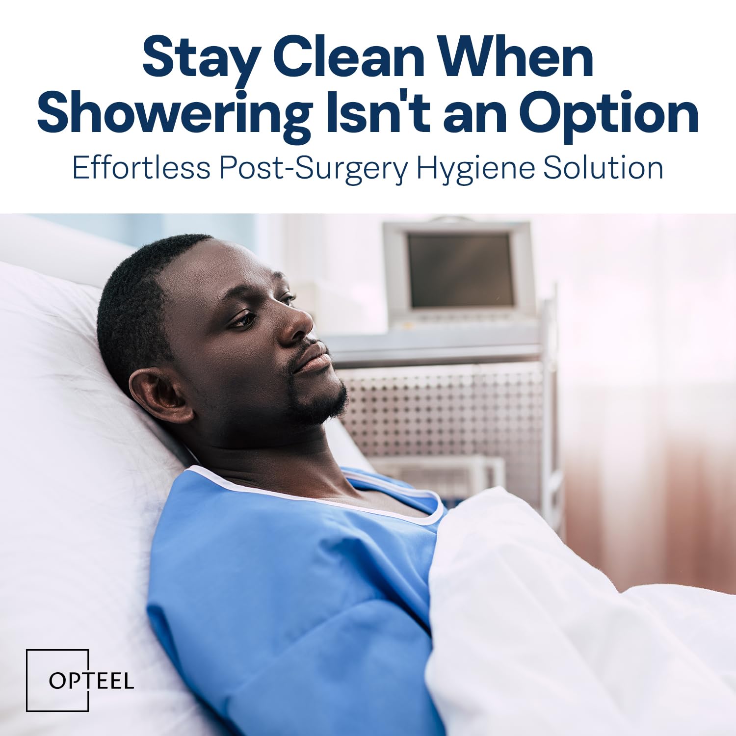 OPTEEL care-at-home wipes designed for convenient daily hygiene.