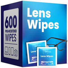 Opteel Lens Wipes individually wrapped for on-the-go cleaning of glasses.