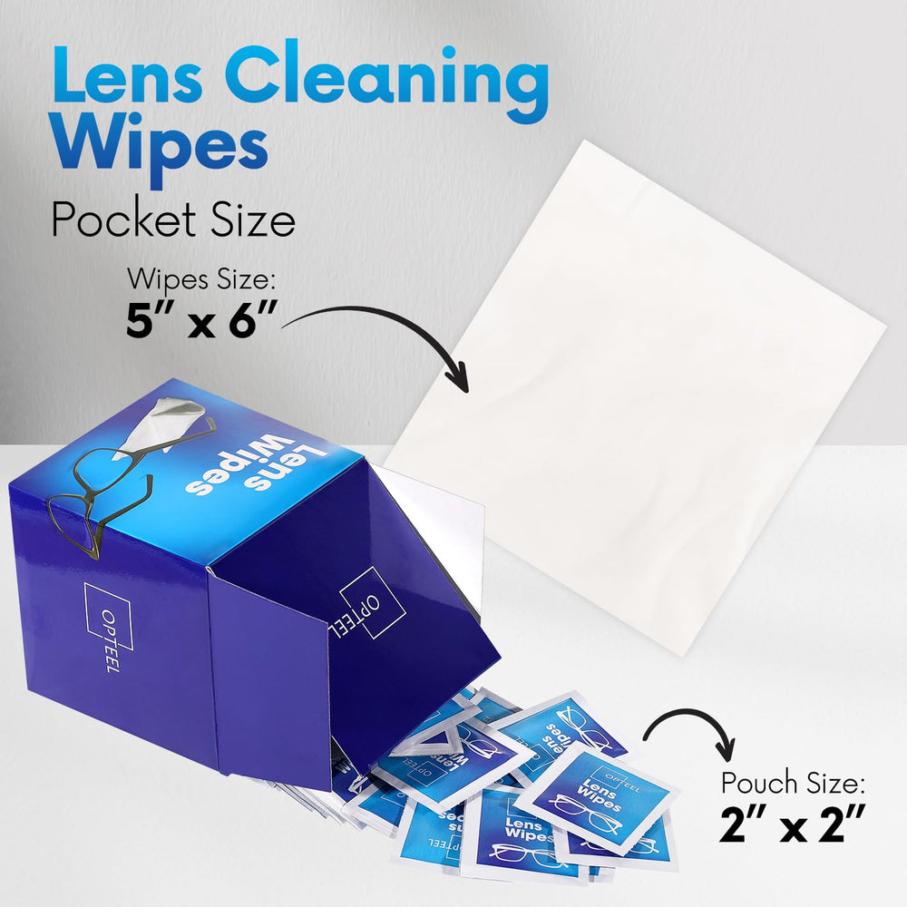 Opteel Lens Wipes offer a streak-free, soft texture for clear lenses.