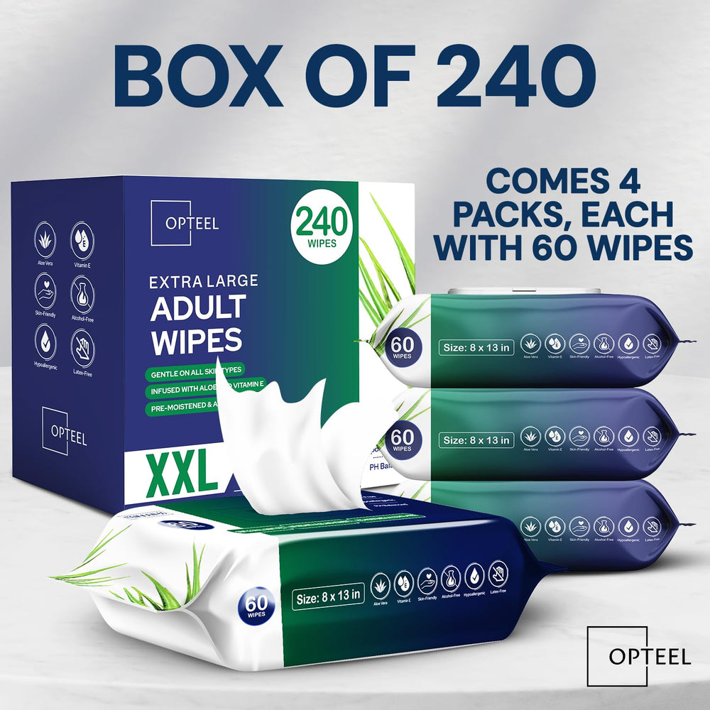 OPTEEL senior care wipes suitable for both men and women.