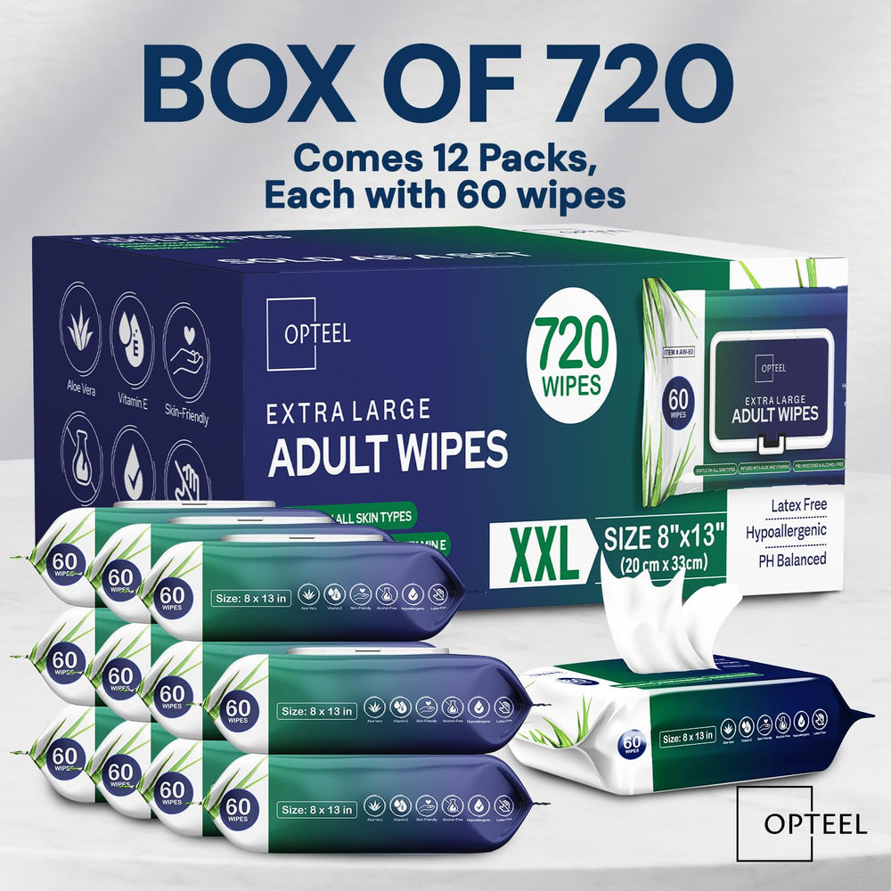 OPTEEL wipes offer gentle full-body coverage to assist caregivers.