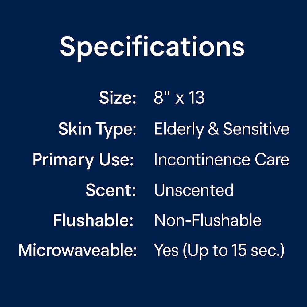 OPTEEL incontinence care wipes provide comfortable cleansing without irritation.
