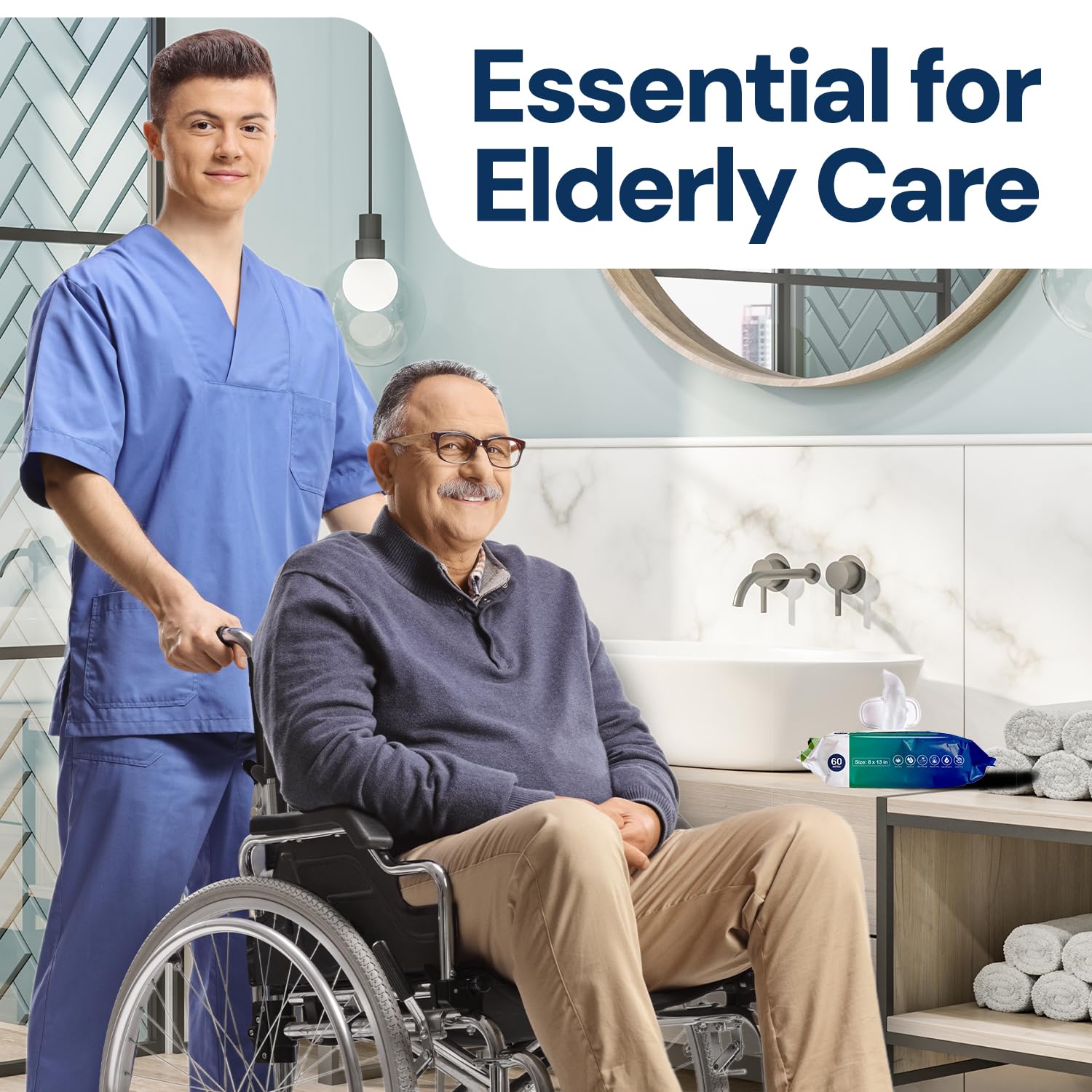 OPTEEL hypoallergenic wipes with soft texture for sensitive skin daily care.