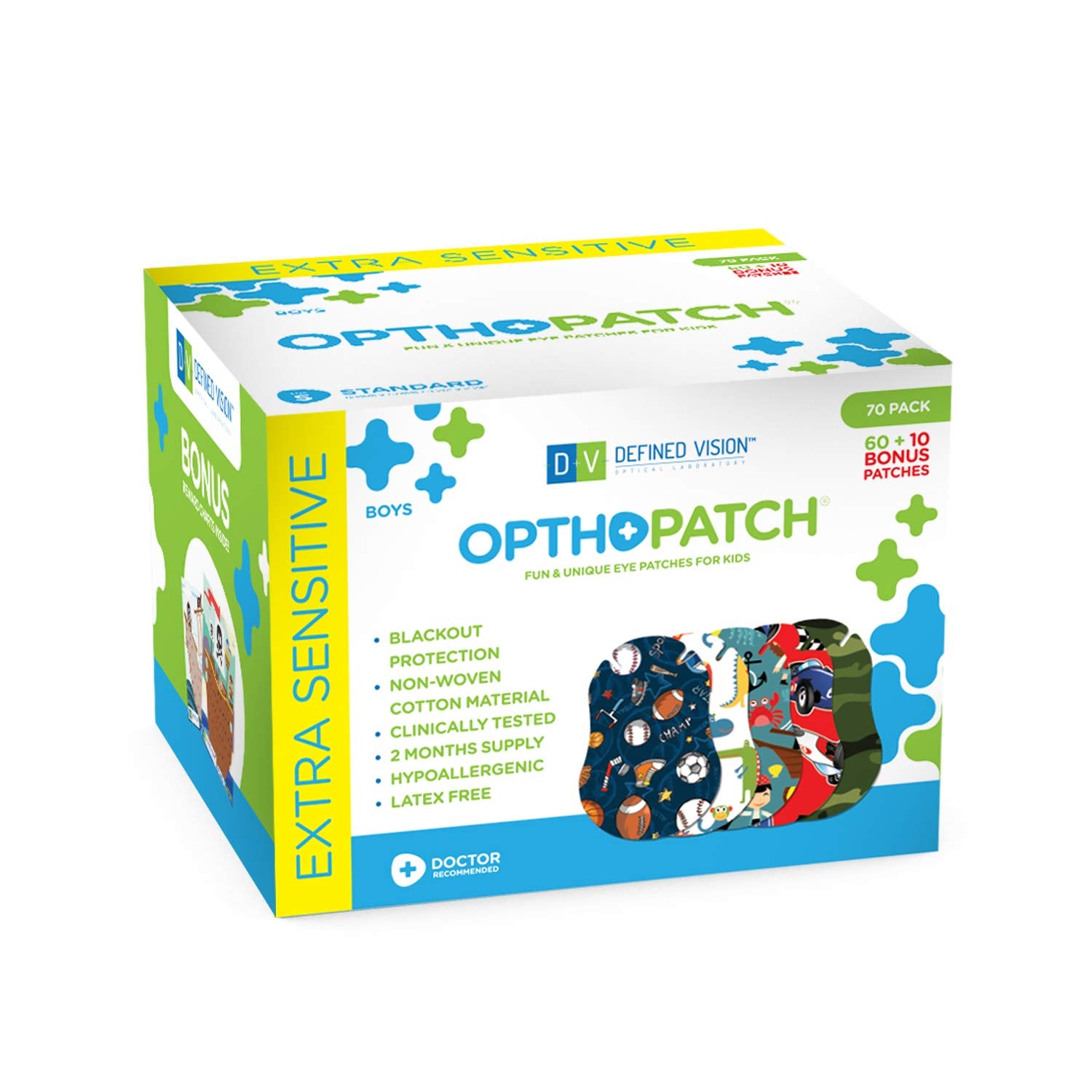 Opthopatch Boys Series I patch design for kid-friendly eye routine.
