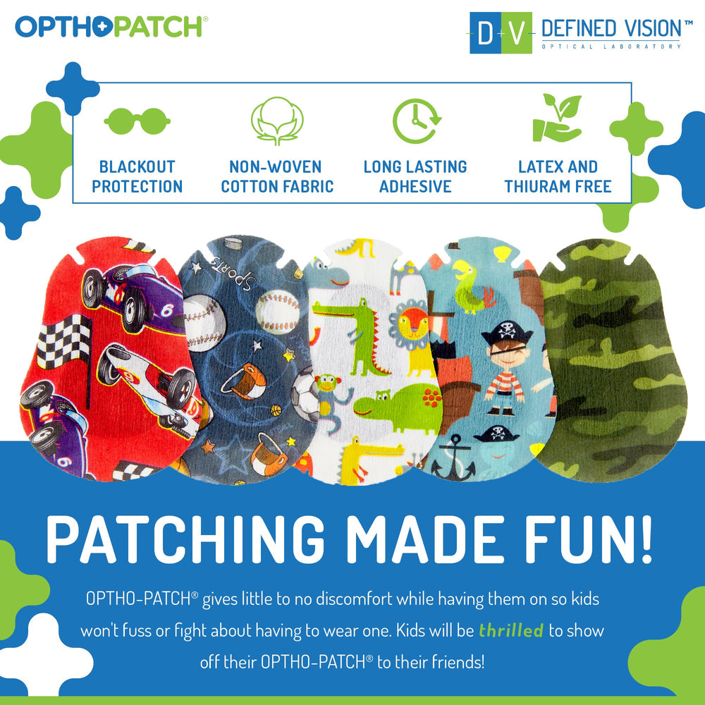 Opthopatch extra-sensitive adhesive close-up shows latex-free grip.