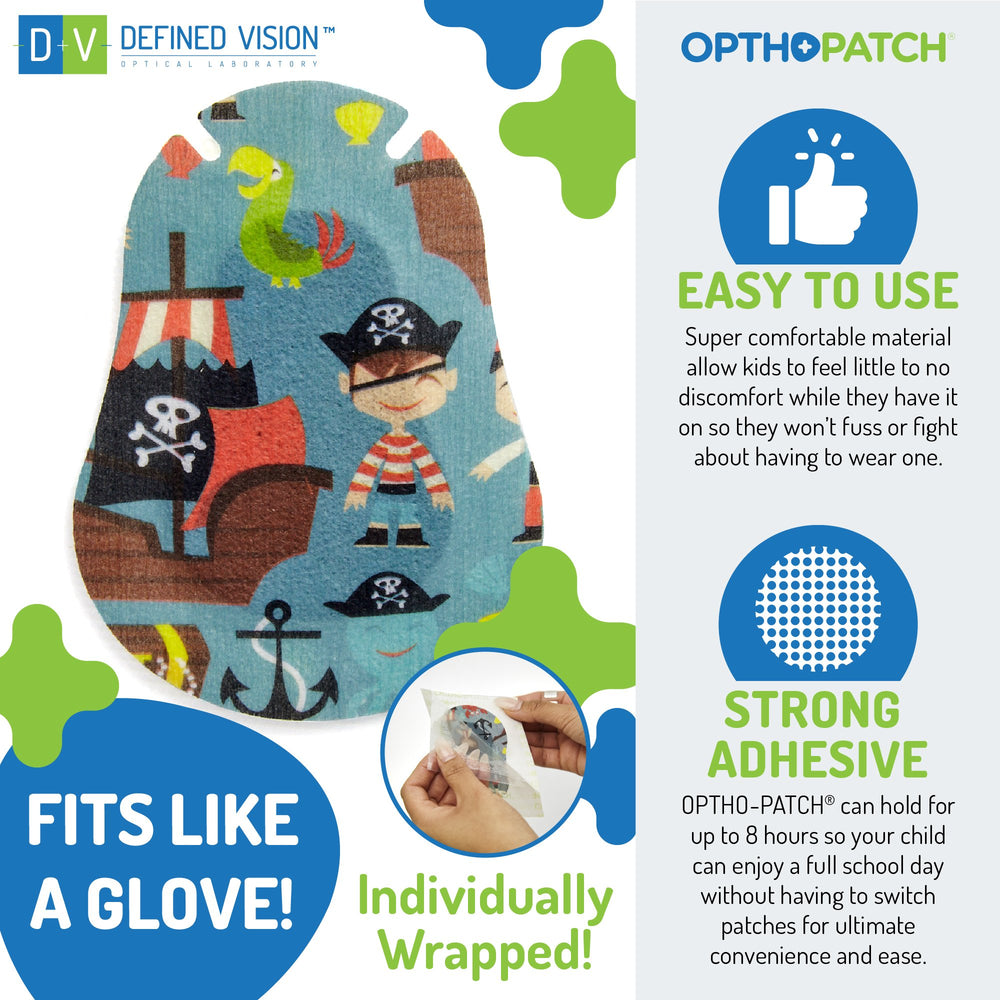 Opthopatch infant size close-up highlights gentle fit.