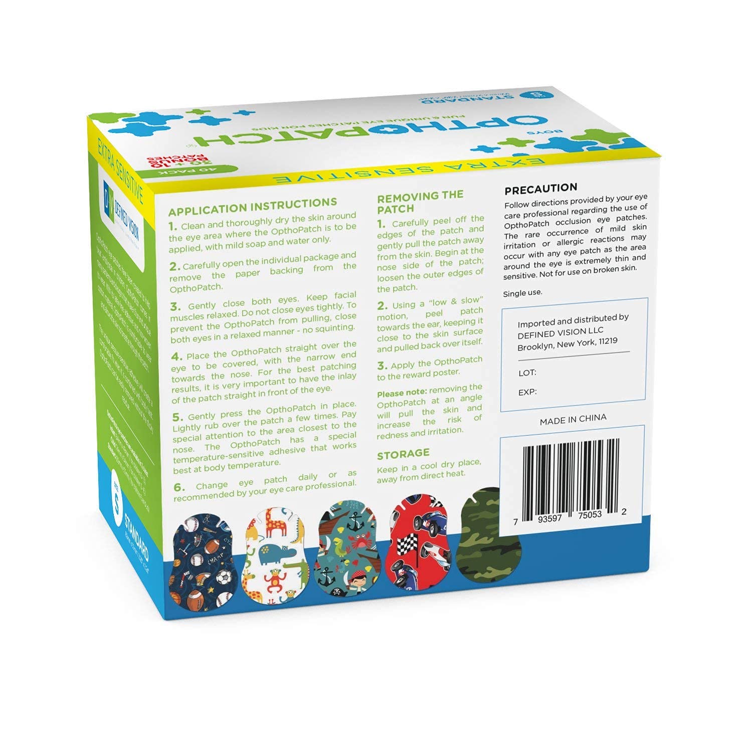 Opthopatch Kids Series I patch offers secure, gentle adhesion.