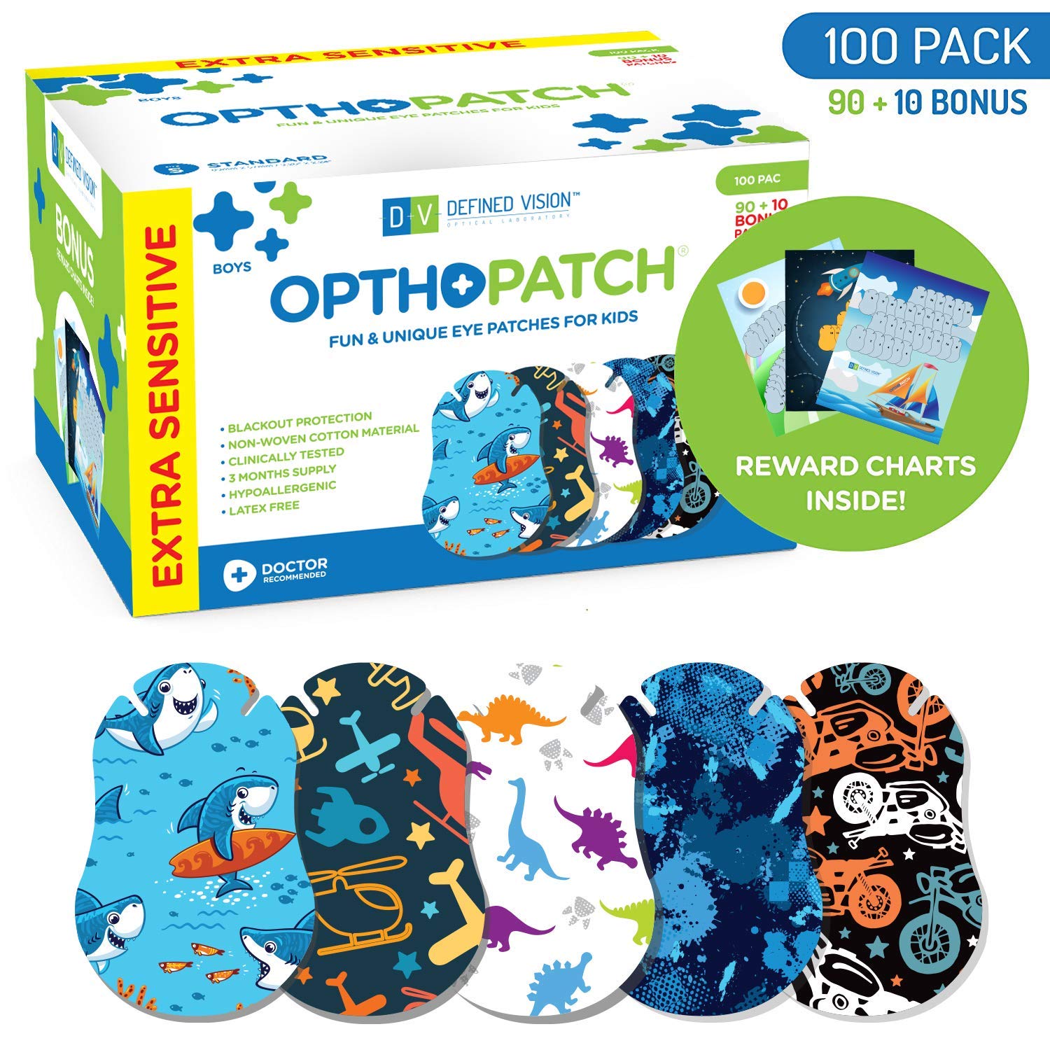 Opthopatch Series II extra sensitive adhesive closeup for gentle skin hold