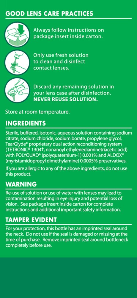 Opti-Free Replenish debris removal keeps lenses cleaner and crisper