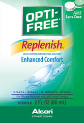 Opti-Free Replenish lens rubbing action ensures deep cleaning for clear vision