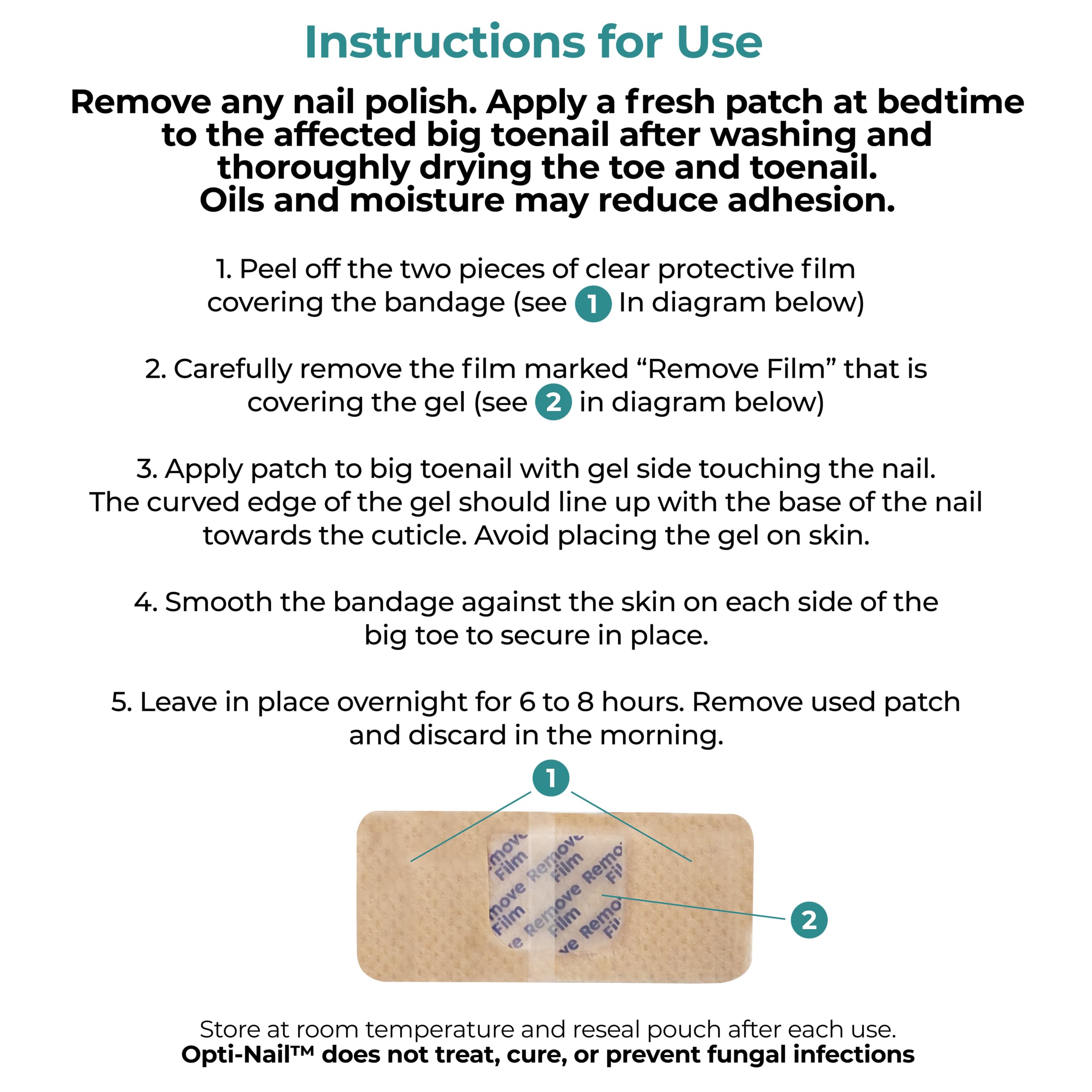 Overnight treatment concept with nails appearing healthier after use.