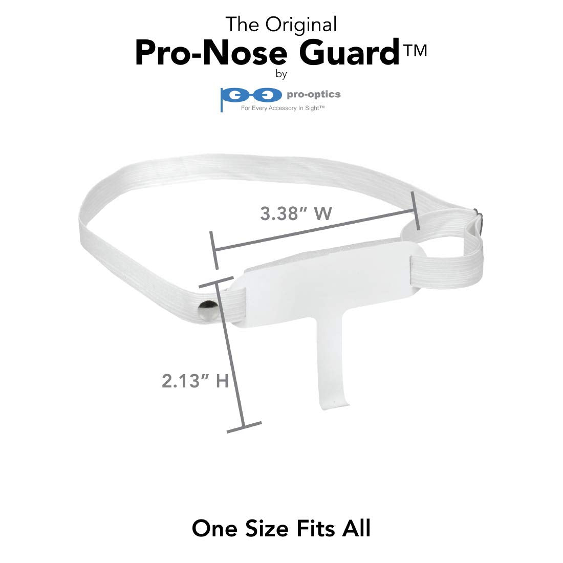 Optic Shop Pro Nose Guard foam pad adds comfort during extended wear.