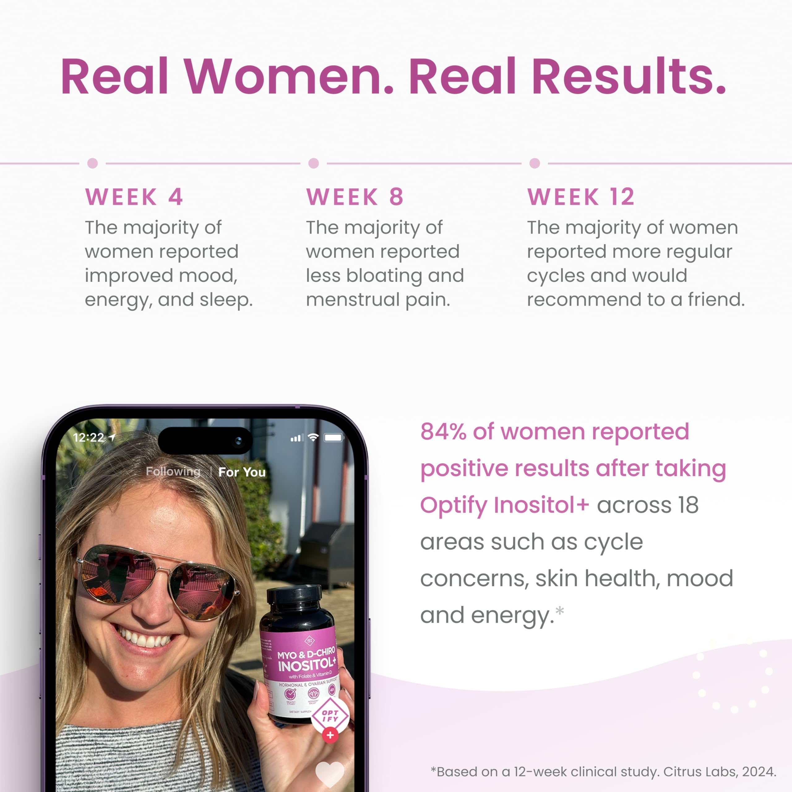 Optify product on shelf implies vegan, dye-free formula.