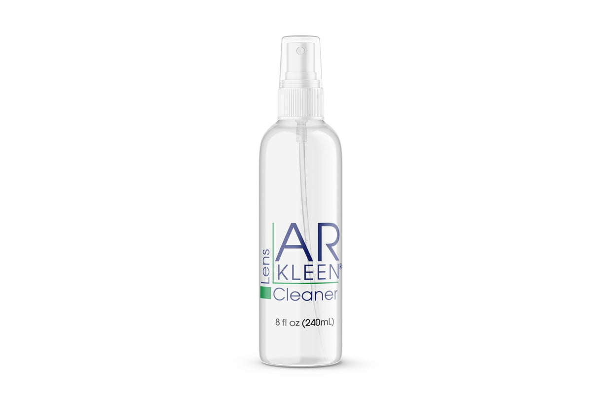 Optigear AR Kleen 8oz spray bottle for streak-free lens cleaning.