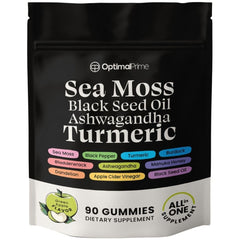 Optimal Prime Sea Moss Gummies bottle for easy daily wellness.
