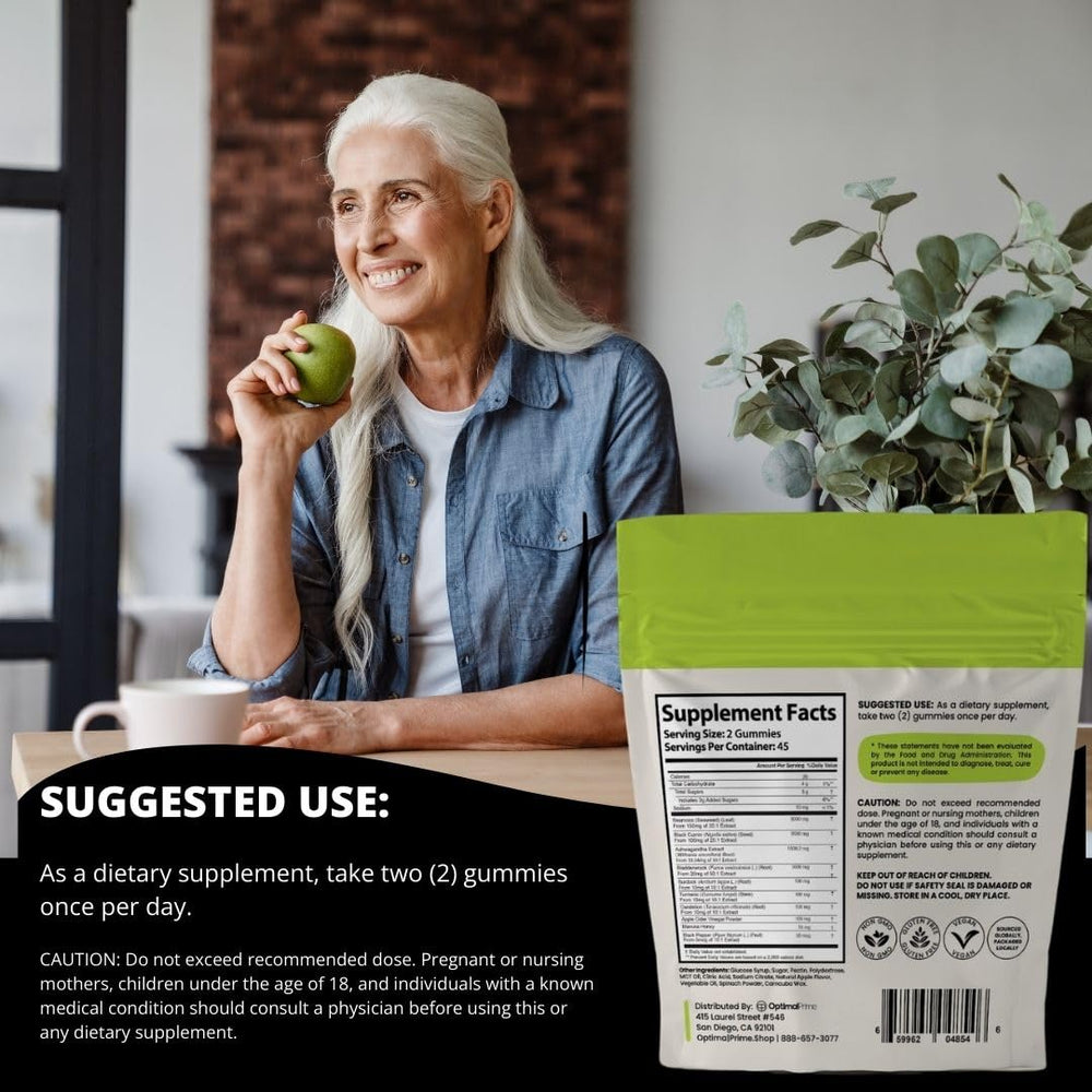 Optimal Prime Sea Moss Gummies chewy texture ideal for daily nutrition.