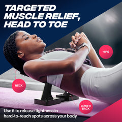 Optimized Athletics hip flexor release demonstrated for a back-friendly stretch