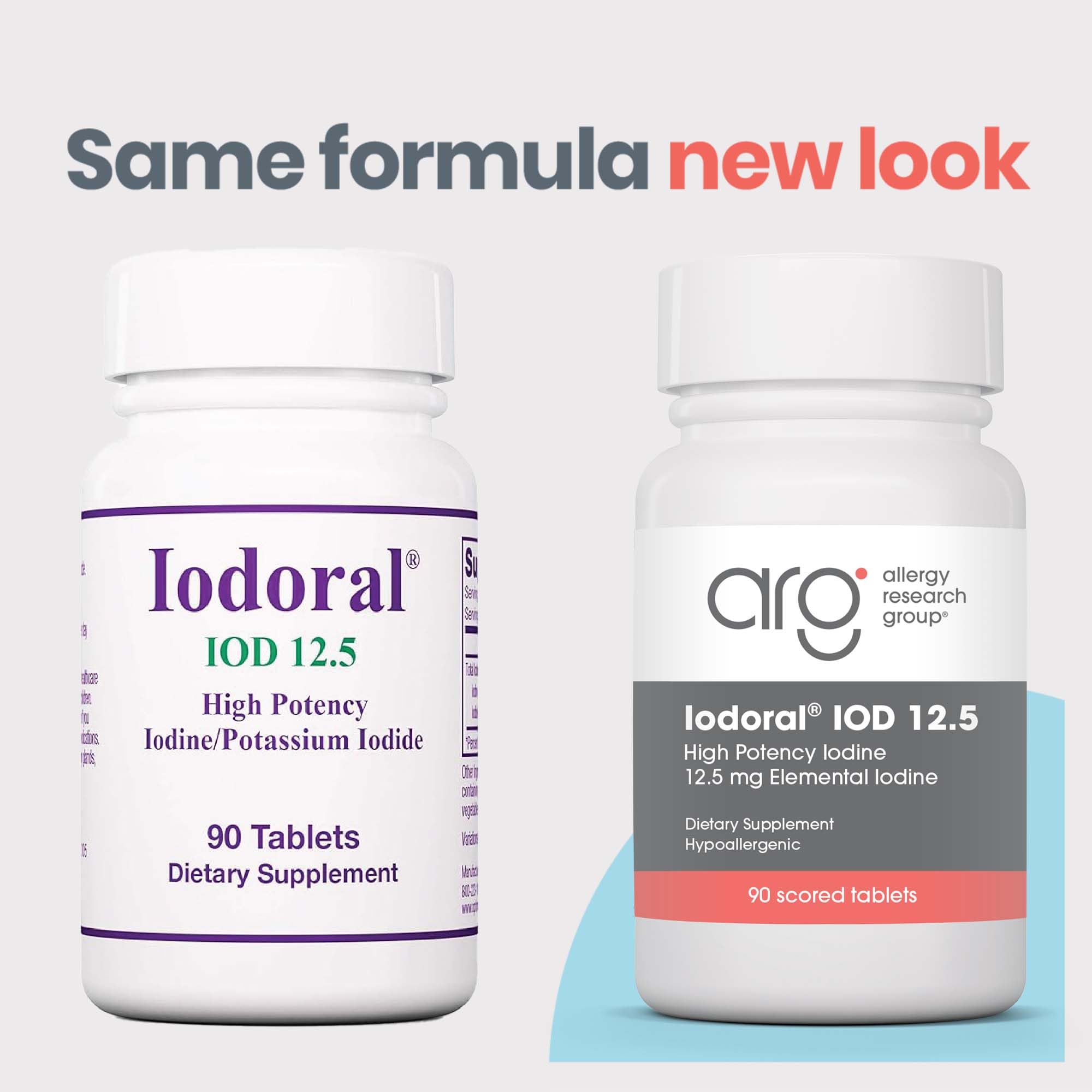 Close-up of Optimox Iodoral 12.5 mg tablets highlighting daily iodine intake.