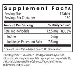 Optimox Iodoral ingredients label highlighting gluten and soy free formula.