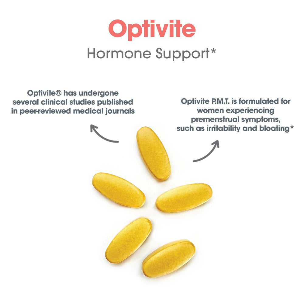 Optivite PMS packaging open showing seal and 180 tablets