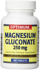 Optimum Magnesium Gluconate Tablets bottle front for daily wellness support