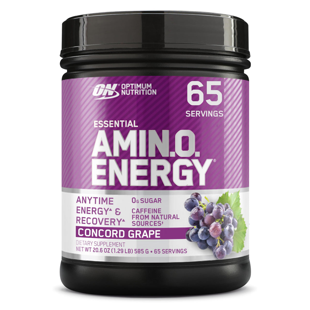 Optimum Nutrition Amino Energy bottle pour indicating quick energy before workouts