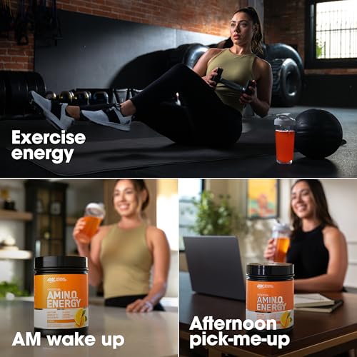 Orange Cooler packaging of Optimum Nutrition Amino Energy on shelf