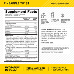 Optimum Nutrition Amino Energy Pineapple Twist powder scoop highlights amino acids.