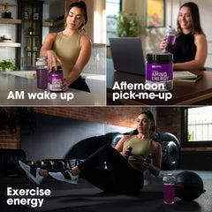 Optimum Nutrition Amino Energy scoop dispenses powder for a workout boost