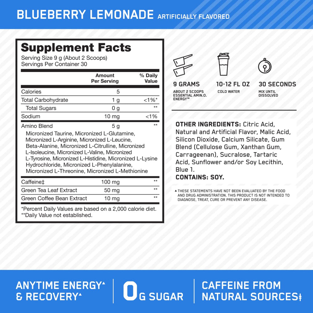 Measuring scoop for Optimum Nutrition Amino Energy; precise serving for customizable energy