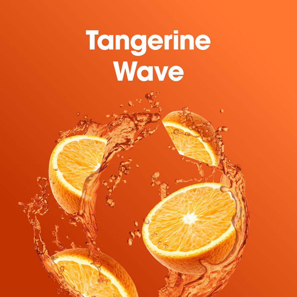 Optimum Nutrition Amino Energy Tangerine Wave being stirred in a glass.