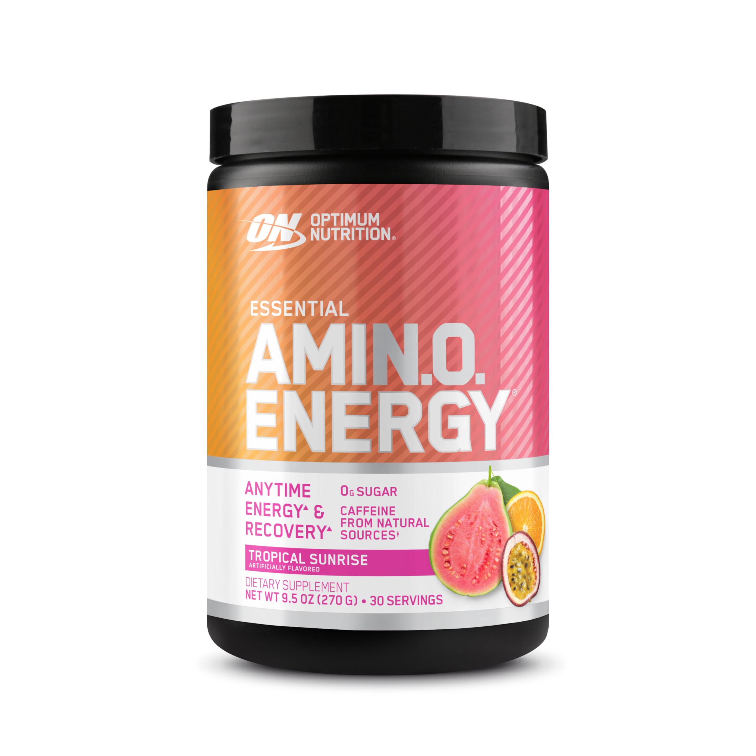 Optimum Nutrition Amino Energy Tropical Sunrise can delivers a refreshing energy boost before workouts.