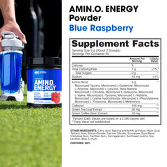 Two-scoop serving of Amino Energy shown for daytime focus and energy