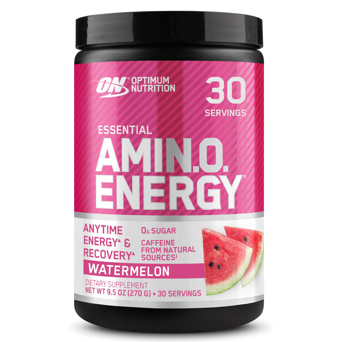 Optimum Nutrition Amino Energy Watermelon tub front for clean energy before workouts