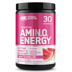 Optimum Nutrition Amino Energy Watermelon tub front for clean energy before workouts