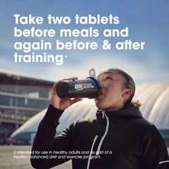 Optimum Nutrition BCAA 1000 capsules pouring out for convenient workout dosing.