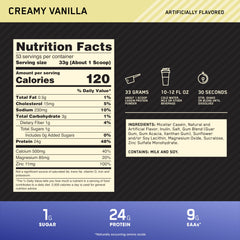 Micellar casein vanilla serving scoop showing portion control