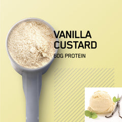 Optimum Nutrition Pro Gainer protein scoop on counter for high-protein between meals