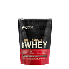 Optimum Nutrition Gold Standard whey Double Rich Chocolate bottle for convenient post-workout protein