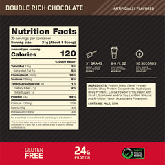Optimum Nutrition Gold Standard Whey scoop for easy measuring