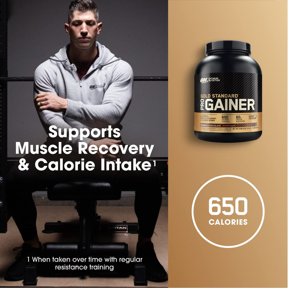 Optimum Nutrition GS Pro Gainer shake being blended for quick recovery