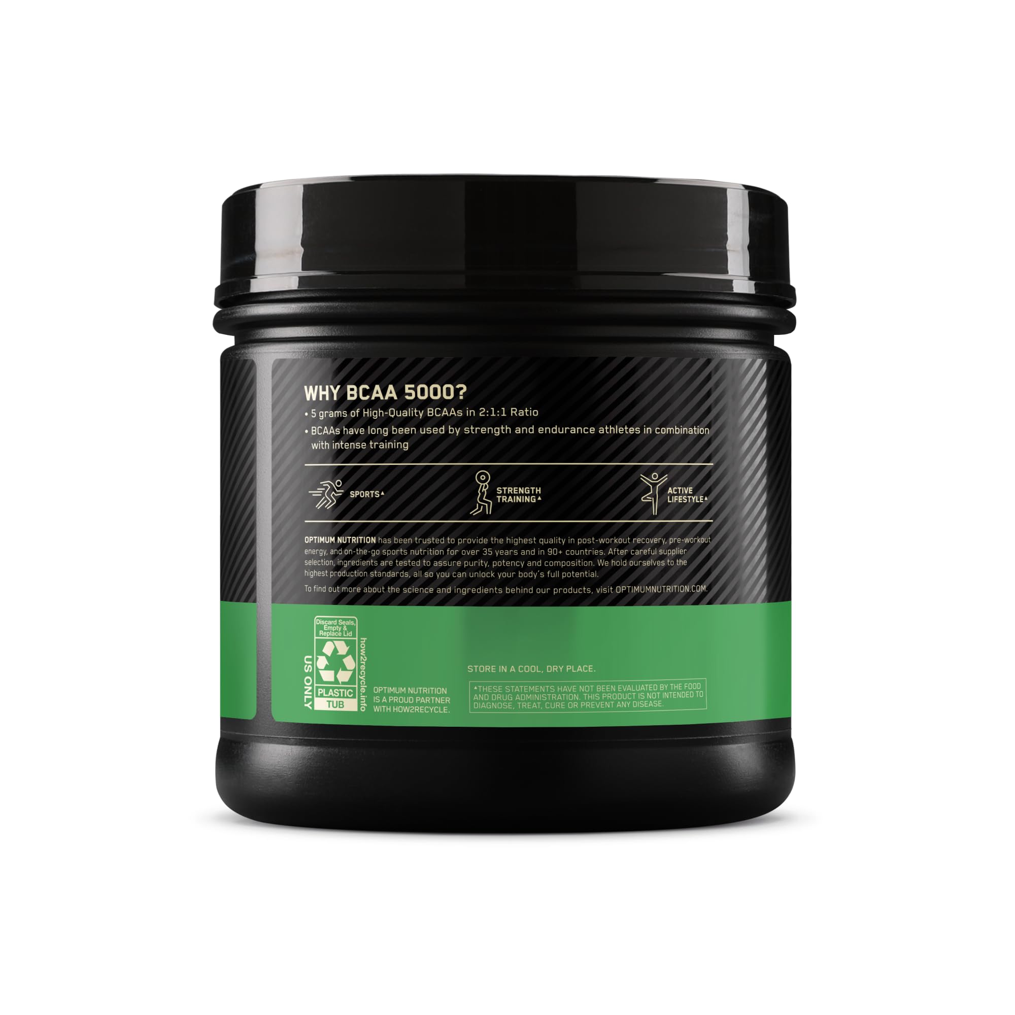 Optimum Nutrition keto-friendly BCAA powder suitable for low-carb fueling