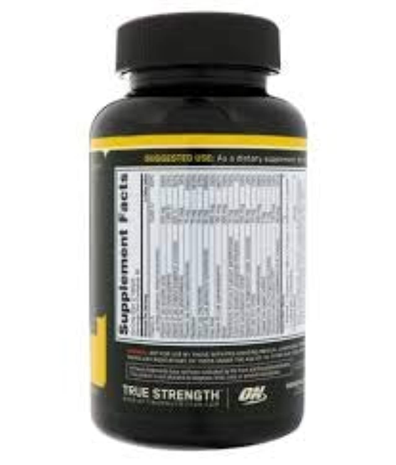 Optimum Nutrition Opti-Men bottle in a gym bag for on-the-go daily support.