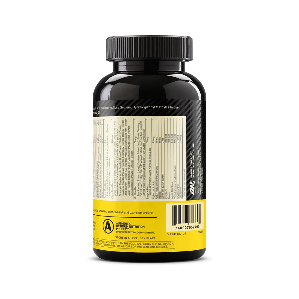 Marketing image of Opti-Men bottle on store shelf
