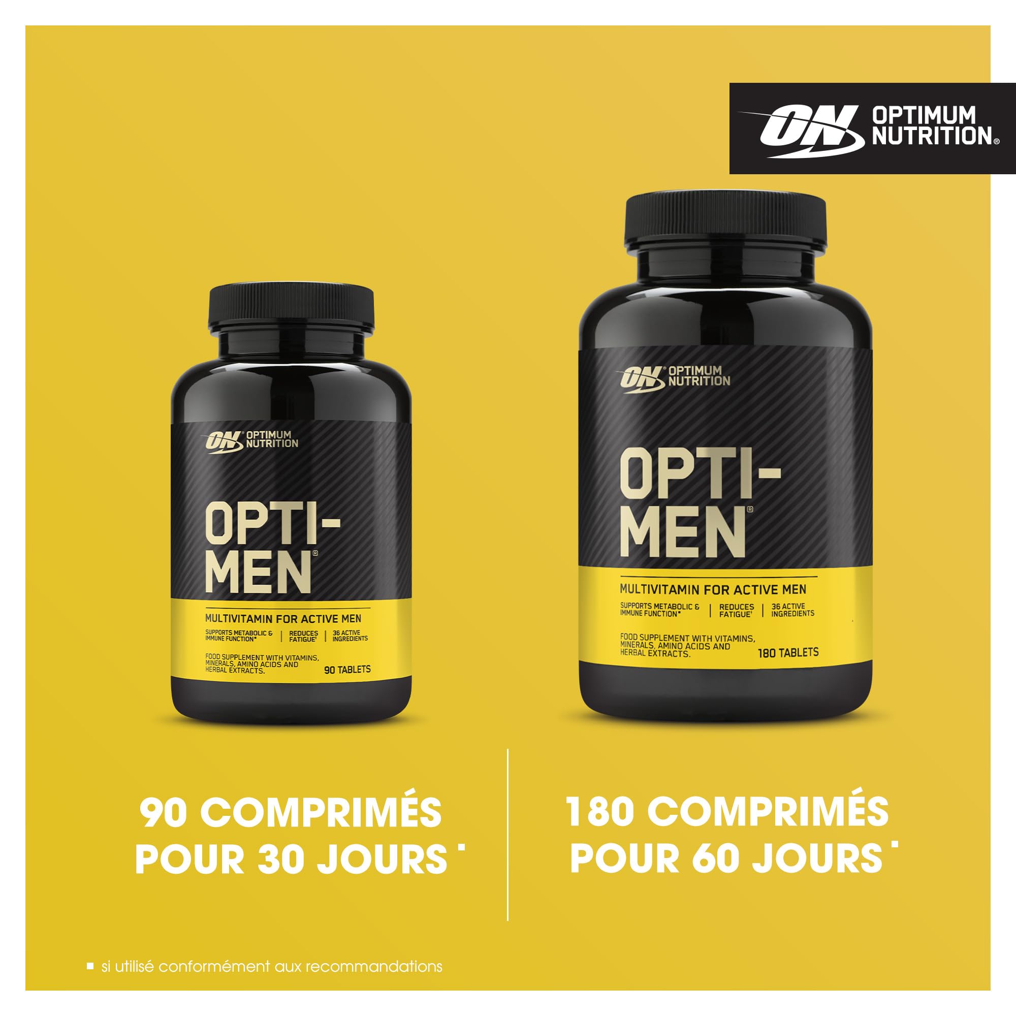 Opti-Men nutrition facts label close-up for transparency
